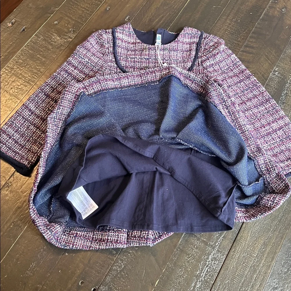 Mayoral Pink and Navy Tweed Formal Dress